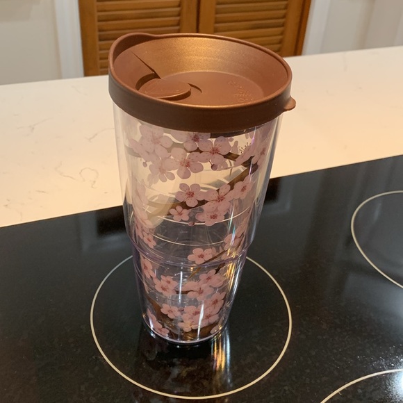 NWO Tags/Box Tervis Brown Cap Cherry Blossum 24oz Tumbler - Picture 4 of 7